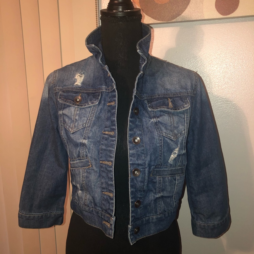 Crop jean jacket - Picture 3 of 4